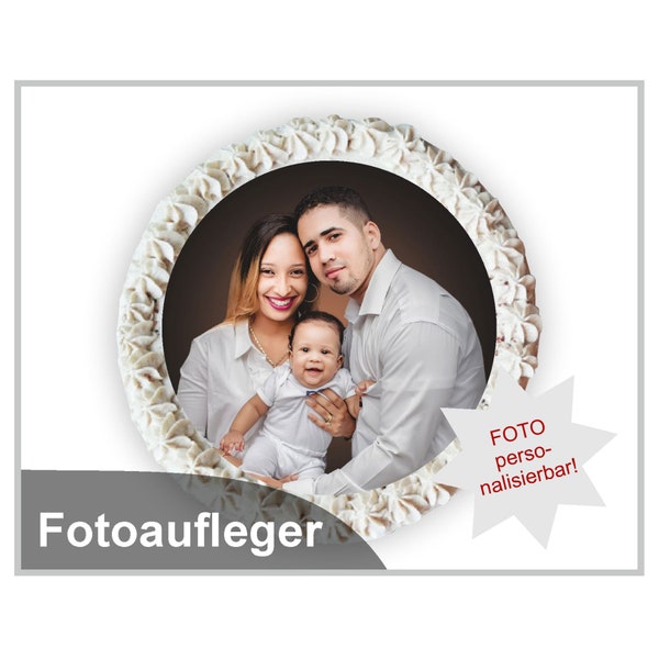 Tortenaufleger Photocake Kuchenaufleger personalisiert Foto Geschenk Mutter Vater Großeltern Familie Feier photo cake Topper TO-FO-01-00-00