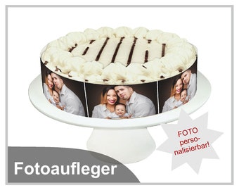 Photocake nastro commestibile per torta famiglia genitori nonni foto personalizzata cake topper decorazione torta foto torta idea regalo TB-FO-01-00-00