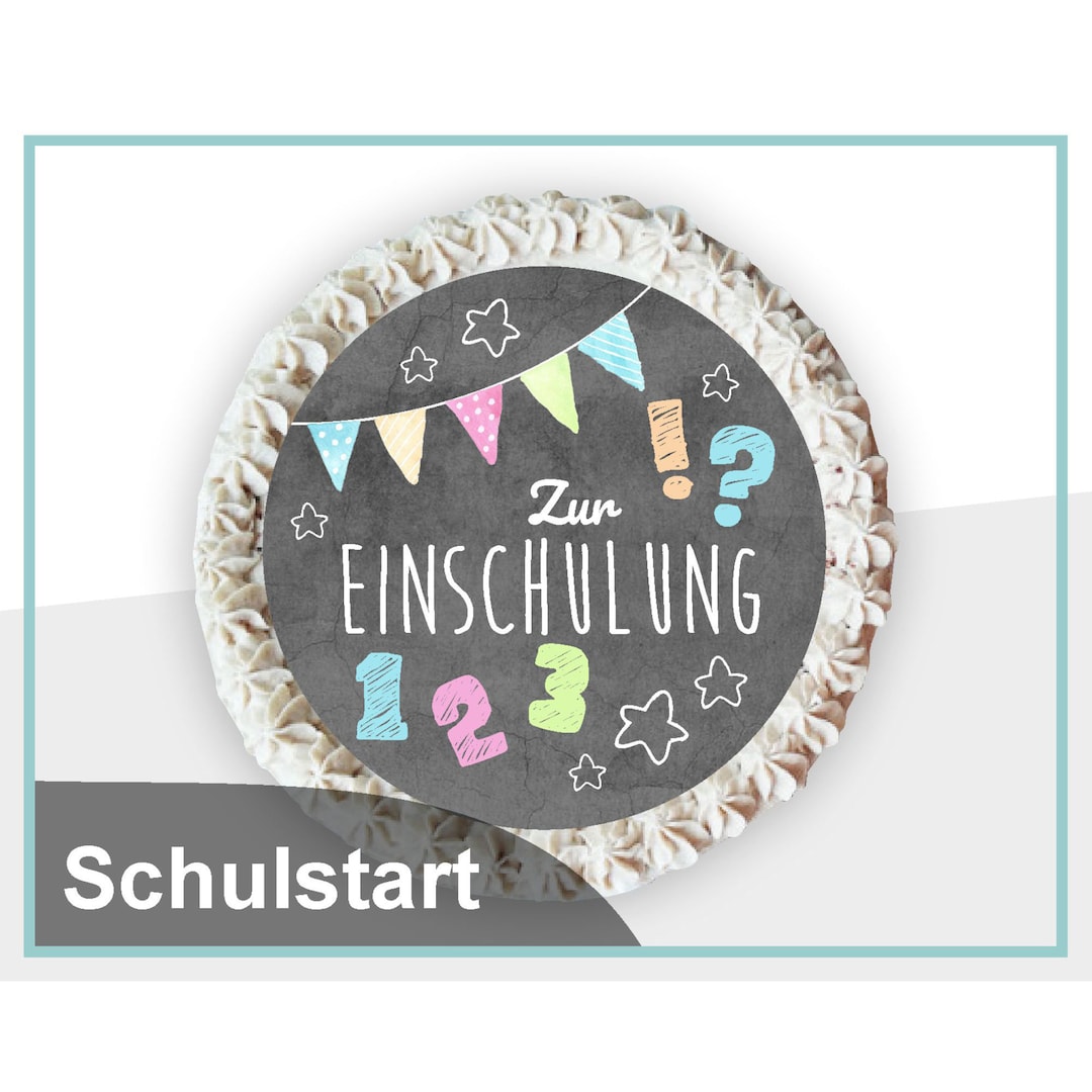 46-teilige Tortendeko Schulanfang – Holz Cake Topper & Konfetti Für Einschulungs-Kuchen & Party