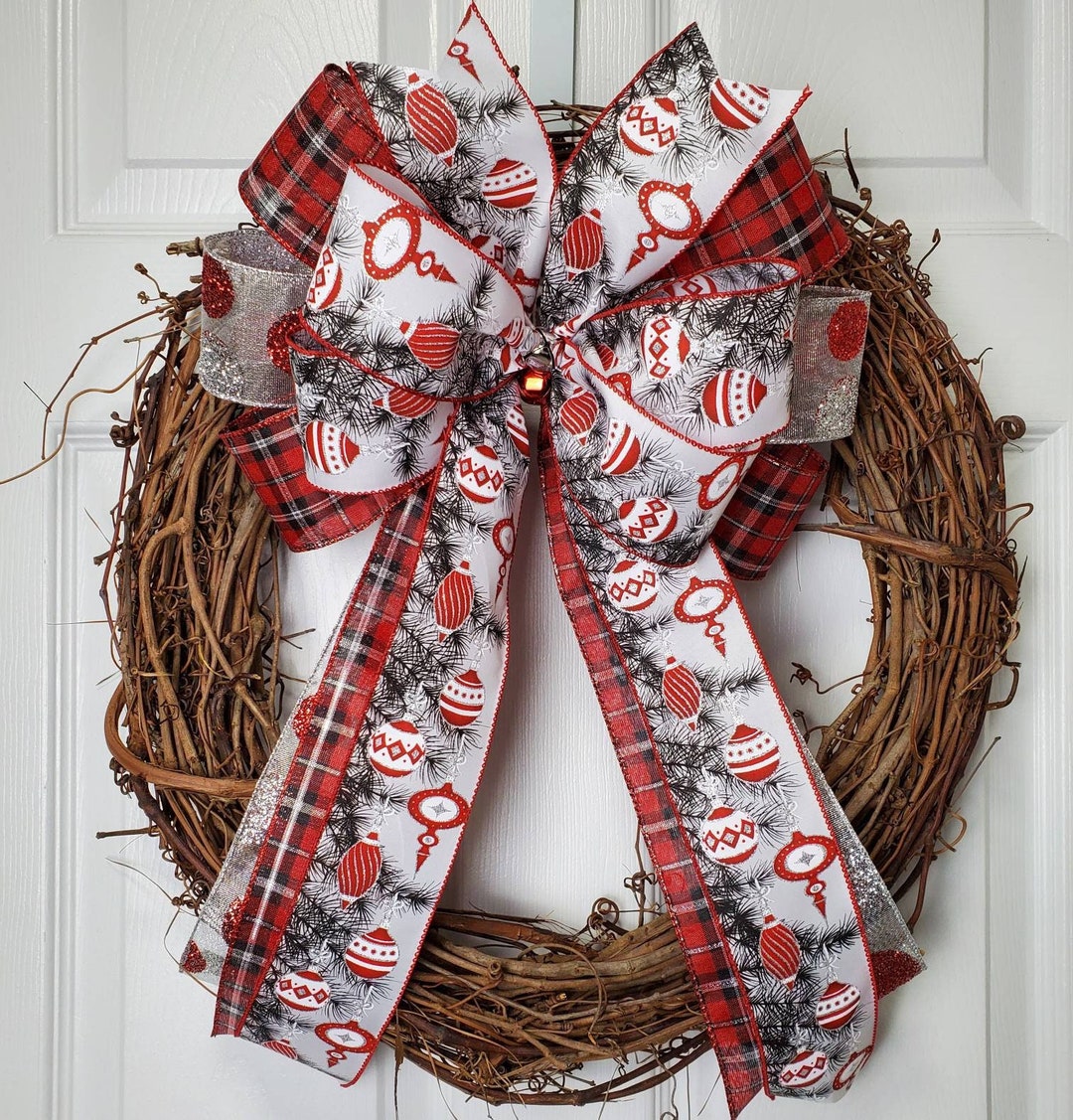 Christmas Front Door Bows for Christmas Door Decor Handmade Etsy