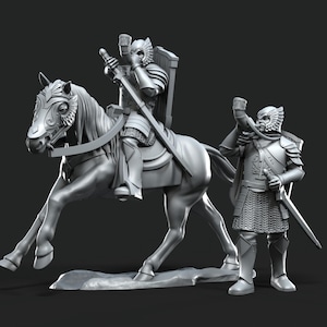 Grey Castle Horn Man | 2 Miniatures | Davale Games