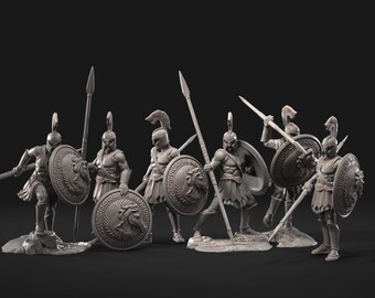 Hoplites grecs | 40 mm | 6 figurines | Jeux de Davale