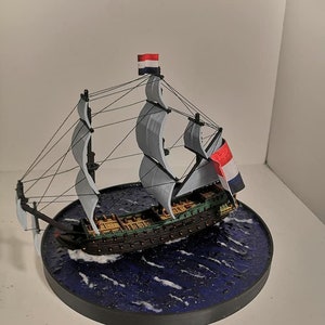 Large 7 Inch 17th Century Dutch 80-gun Flagship &quot;Zeven Provincien&quot; | Scale 1/350 | Turner Miniatures