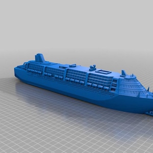 Large 10 Inch Poseidon Cruise Ship Resin Miniature