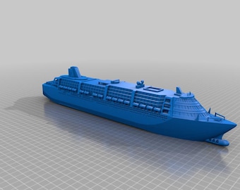 Large 10 Inch Poseidon Cruise Ship Resin Miniature