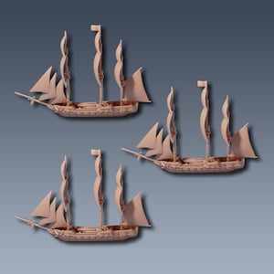 Frigate Squadron Sailing Ship Miniatures 1/700 | Models | Warship | Vessels | Black Seas