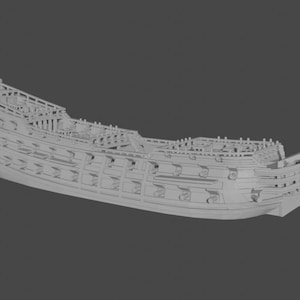 Large 6.5 Inch 17th Century Dutch 80-gun Ship of the Line | Scale 1/350 | Turner Miniatures