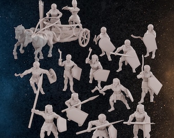 Infanterie légère égyptienne | 30 mm 15 mm 6 mm | 17 miniatures historiques