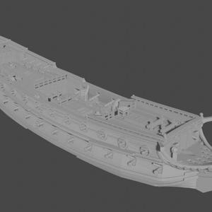 HMS Resolution | Large 5 Inch Hull | 17th Century English 3rd Rate Ship of the Line | Turner Miniatures