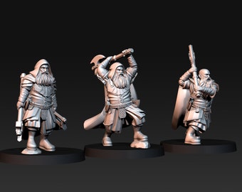 6 Kalak Dwarf Explorers MEBS Miniatures