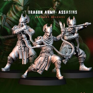 Dragon Army Assassins | 3 Miniatures |