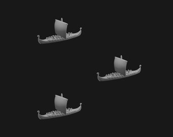 Longship Squadron Sailing Ship Miniatures | Any size - Default 1/700 | Models | Viking Longship