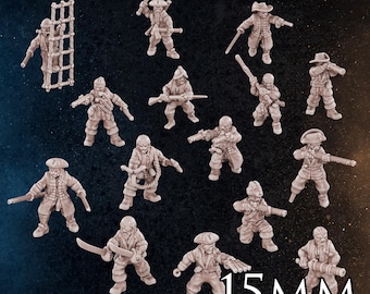 Légendes pirates 15 mm | 15 miniatures | Diratia