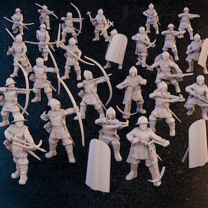 Late Medieval Era Rangers Archers Crossbowmen | 24 Miniatures