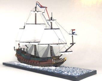 Large 5.3 Inch 17th Century Dutch 50-gun Indiaman Prins Willem | Scale 1/350 | Turner Miniatures