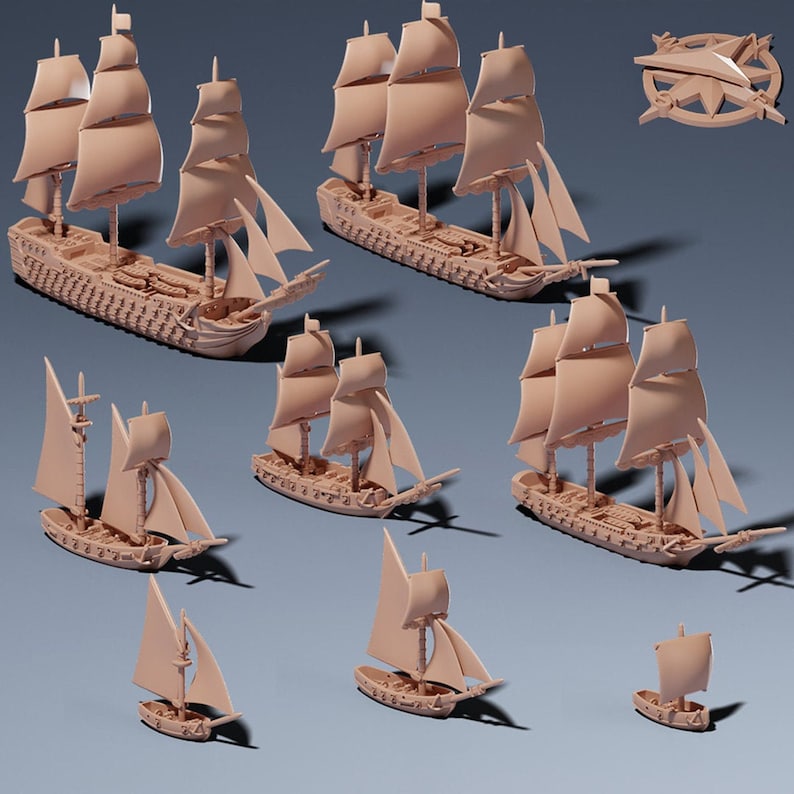 Sailing Ship Miniatures 1/1200 Fleet Pack image 1