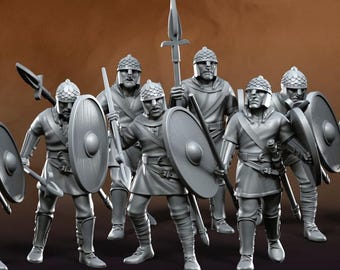 Gepids with Spears and Shields | 6 Miniatures | Davale Games