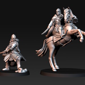 2 Elven Demon Slaughterer Foot/Mounted Miniatures