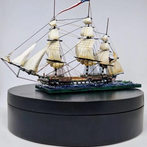 Large 7 Inch 18th Century USS Constitution Heavy Frigate  Ship Miniature | Scale 1/350 | Turner Miniatures