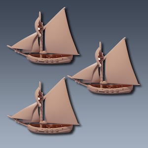 Sloop Squadron Sailing Ship Miniatures 1/1200 | Models | Warship | Vessels | Black Seas