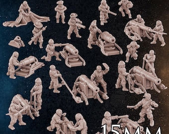 Artilleurs pirates 15 mm | 32 miniatures | Diratia