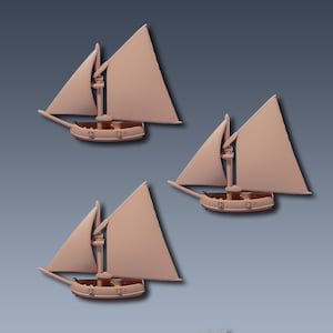Cutter Squadron Sailing Ship Miniatures 1/1200 | Models | Warship | Vessels | Black Seas