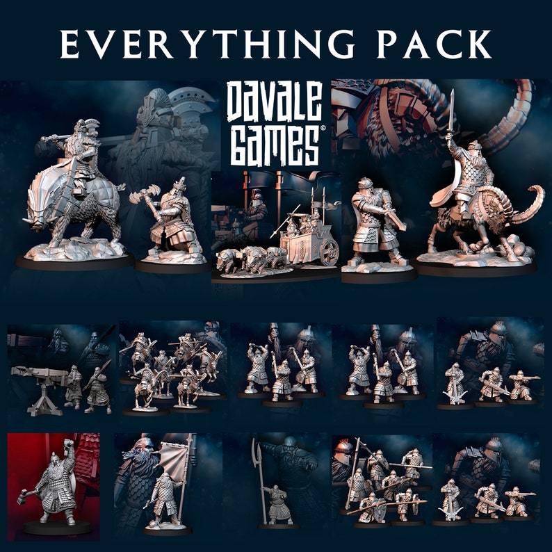 Silver Goat Dwarves Army Packs 276 to 1021 Point Armies Davale Games Everything