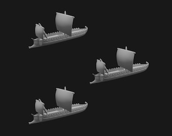 Miniatures de voiliers de l'escadron Trireme | 1" à 4"