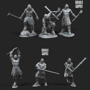 Blood Handed Berserker Orcs | 6 Miniatures | Davale Games