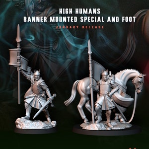High Humans Banner | 2 Miniatures |