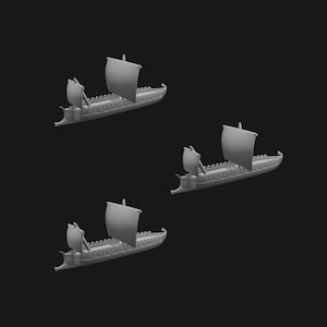 Trireme Squadron Sailing Ship Miniatures 1/700 | Models | Warship | Vessels | Black Seas