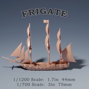 Frigate Sailing Ship Miniatures 1/700 | Models | Warship | Vessels | Black Seas