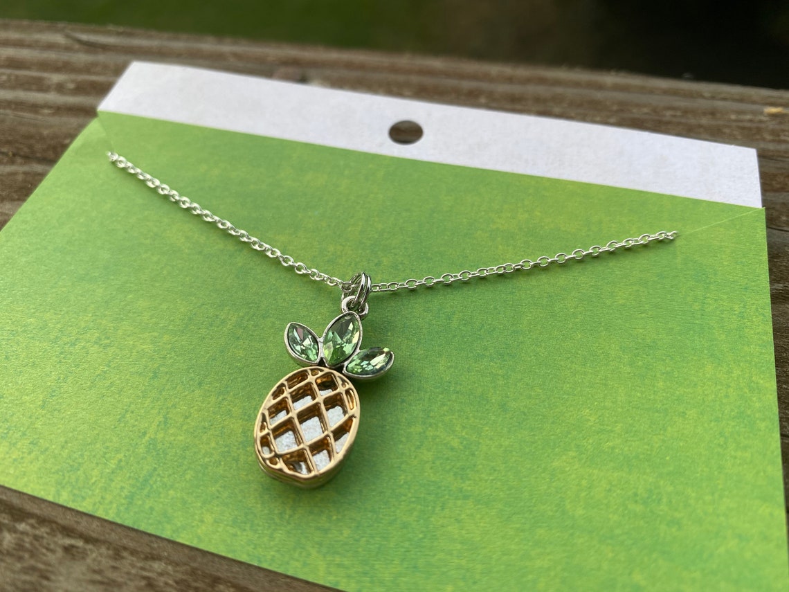 Handmade Crystal Pineapple Necklace Etsy