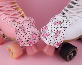Vintage Rose Vegan Toe Guard Caps for Roller Skates - Heart Shaped