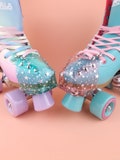Holographic Stars Transparent Vegan Toe Guard Caps for Roller Skates - Heart Shaped product logo