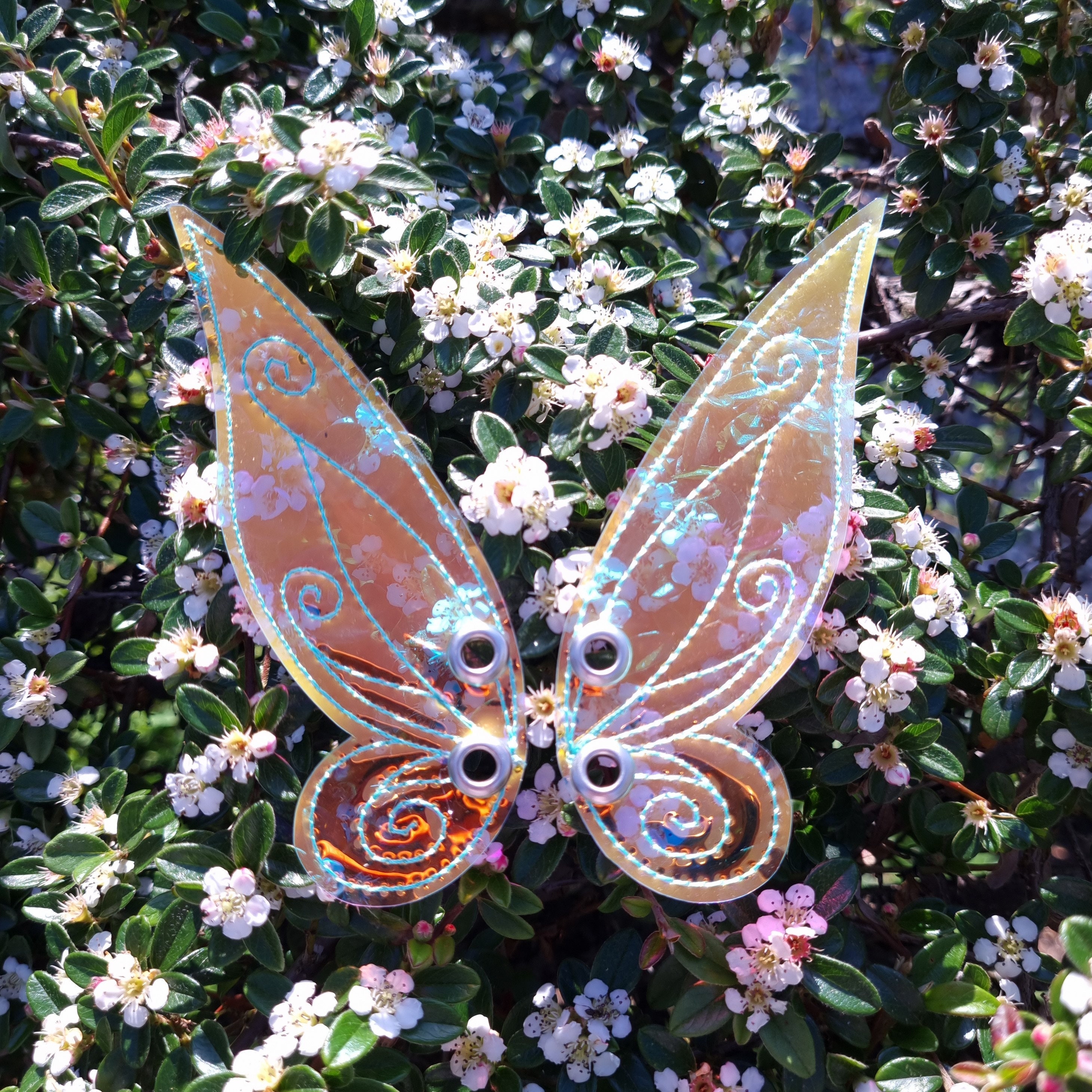 Holographic Water Fairy Wings - Shoe Butterfly Wings - Iridescent accessories for Roller Skates