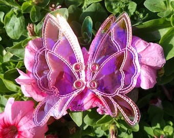 Ailes de fée fleurs holographiques - Accessoires chaussures / sac / patins à roulettes