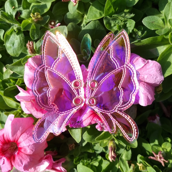 Holographic Flower Fairy Wings - Shoe / Bag / Roller Skates Accessories
