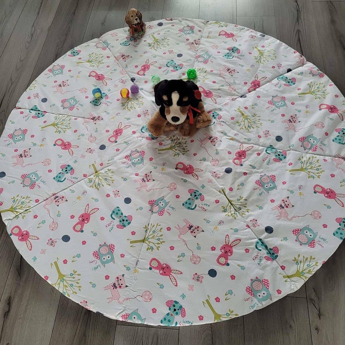Baby play matAnimal designLarge Etsy