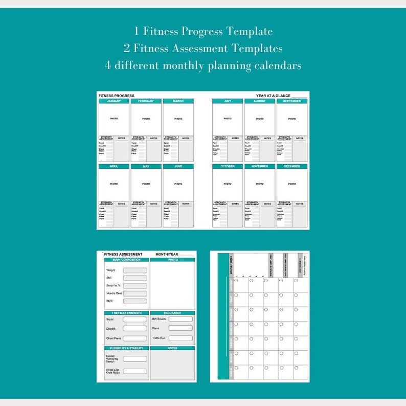 Workout Planner and Workout Organizer Printables Etsy