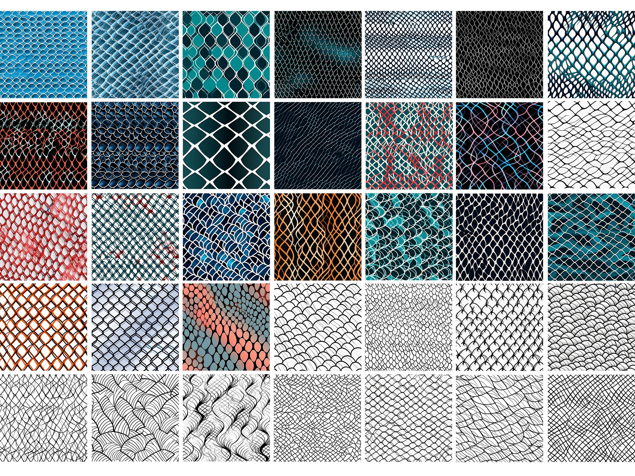 100 Fishnet Textures for Procreate, Lace Brushes, Digital Download - Etsy