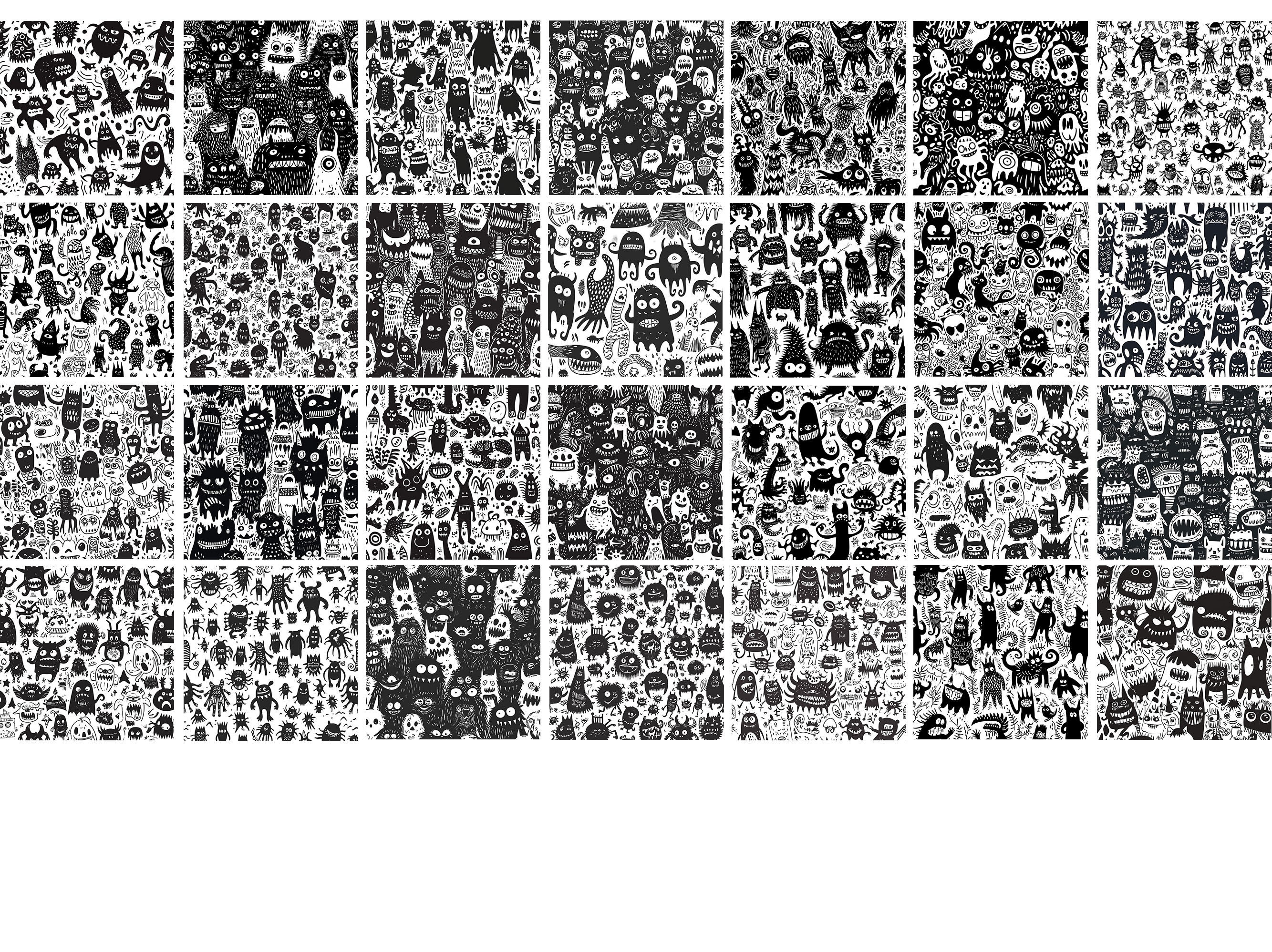 Monster Body Patterns 100 Monster Patterns for Procreate, Digital Download - Etsy