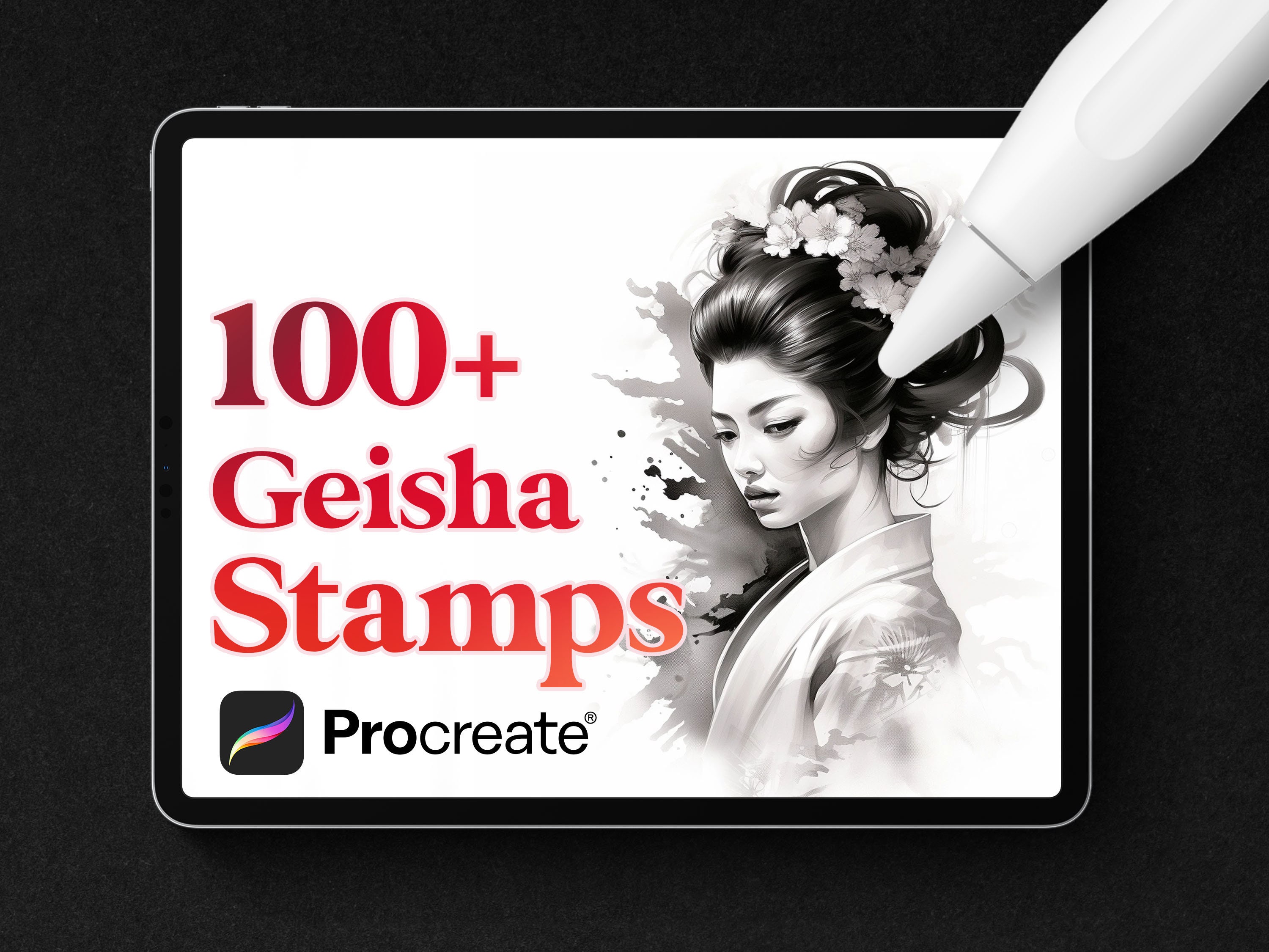 Set Di 4 Sottobicchieri In MDF Con Disegni Cool Geisha - Stile Giapponese/Cinese, Fondo In Sughero Antiscivolo, 9x9 Cm, Regalo Originale
