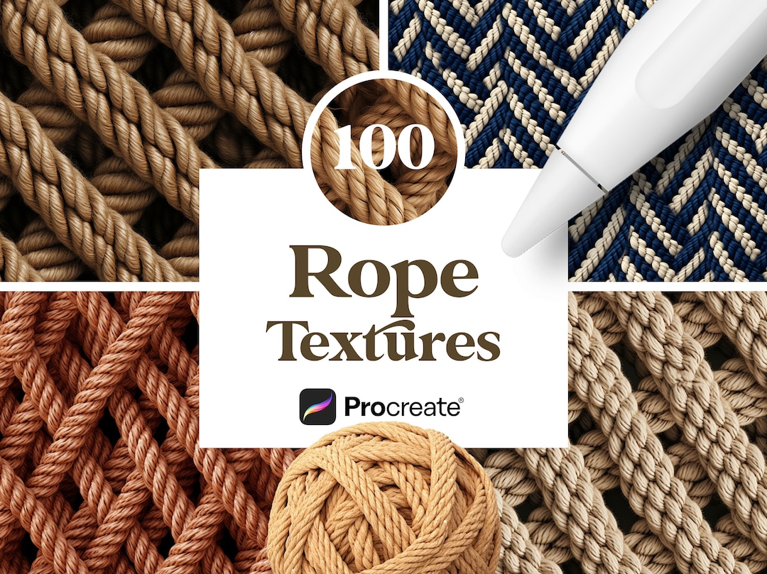 100 Procreate Rope Textures, Digital Download - Etsy