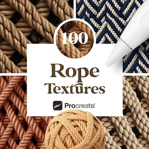 100 Procreate Seiltexturen, digitaler Download