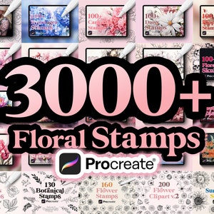 3000+ Blumenstempel für Procreate, das ultimative Blumenpaket