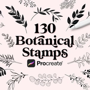 Procreate Botanical Stamps | Leaves and Branches Procreate Stamps | Procreate Flower Brushes  |  Commercial Use Included