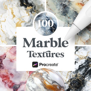 100 Procreate Marble Textures, Digital Download