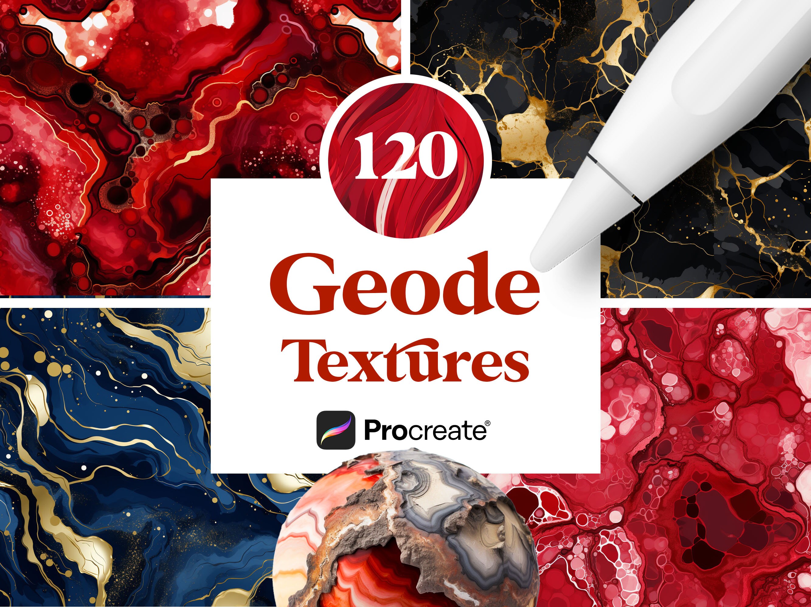 Geode Custom Textures 120 Procreate Geode Textures, Digital Download - Etsy