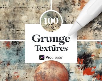 100 pennelli Procreate Grunge Texture (download digitale)